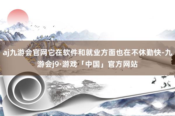 aj九游会官网它在软件和就业方面也在不休勤快-九游会j9·游戏「中国」官方网站