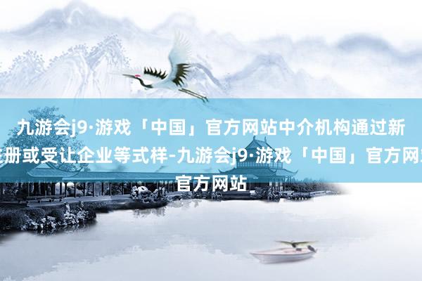 九游会j9·游戏「中国」官方网站中介机构通过新注册或受让企业等式样-九游会j9·游戏「中国」官方网站